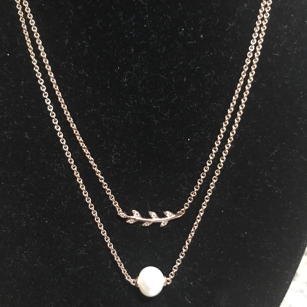 ZALES ROSE GOLD 2 pc layered necklace